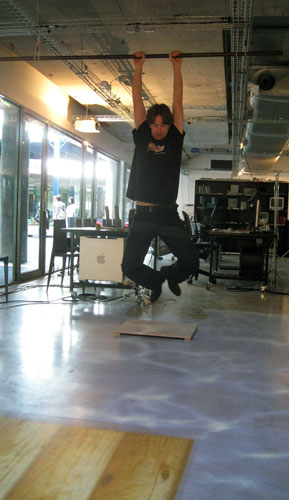 Hanging off a  Bar